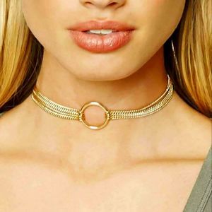 ʕ·ᴥ·ʔYean Gold Layered Choker Necklace